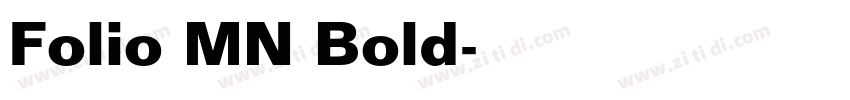 Folio MN Bold字体转换